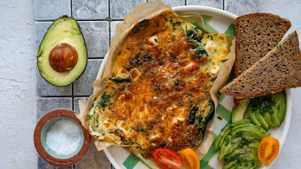 Omlet z airfryera z warzywami