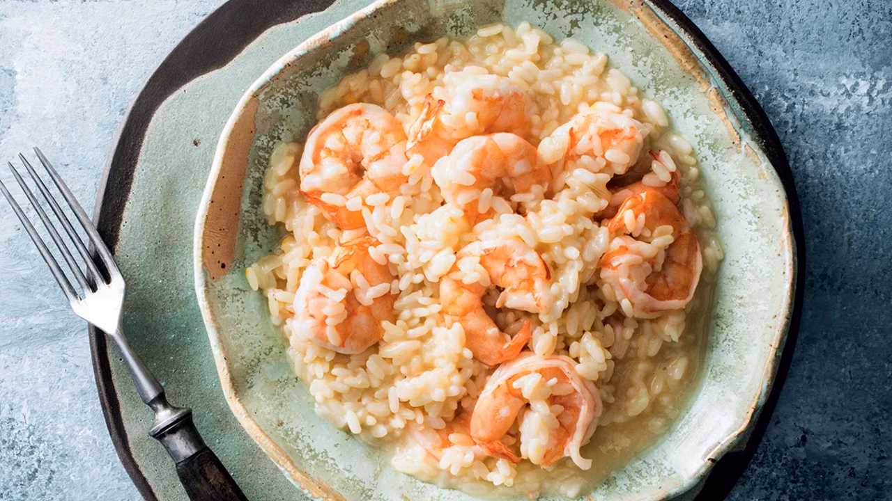 Risotto z krewetkami i szafranem