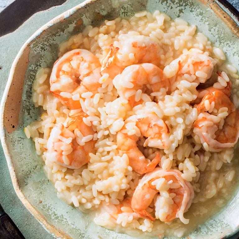 Risotto z krewetkami i szafranem