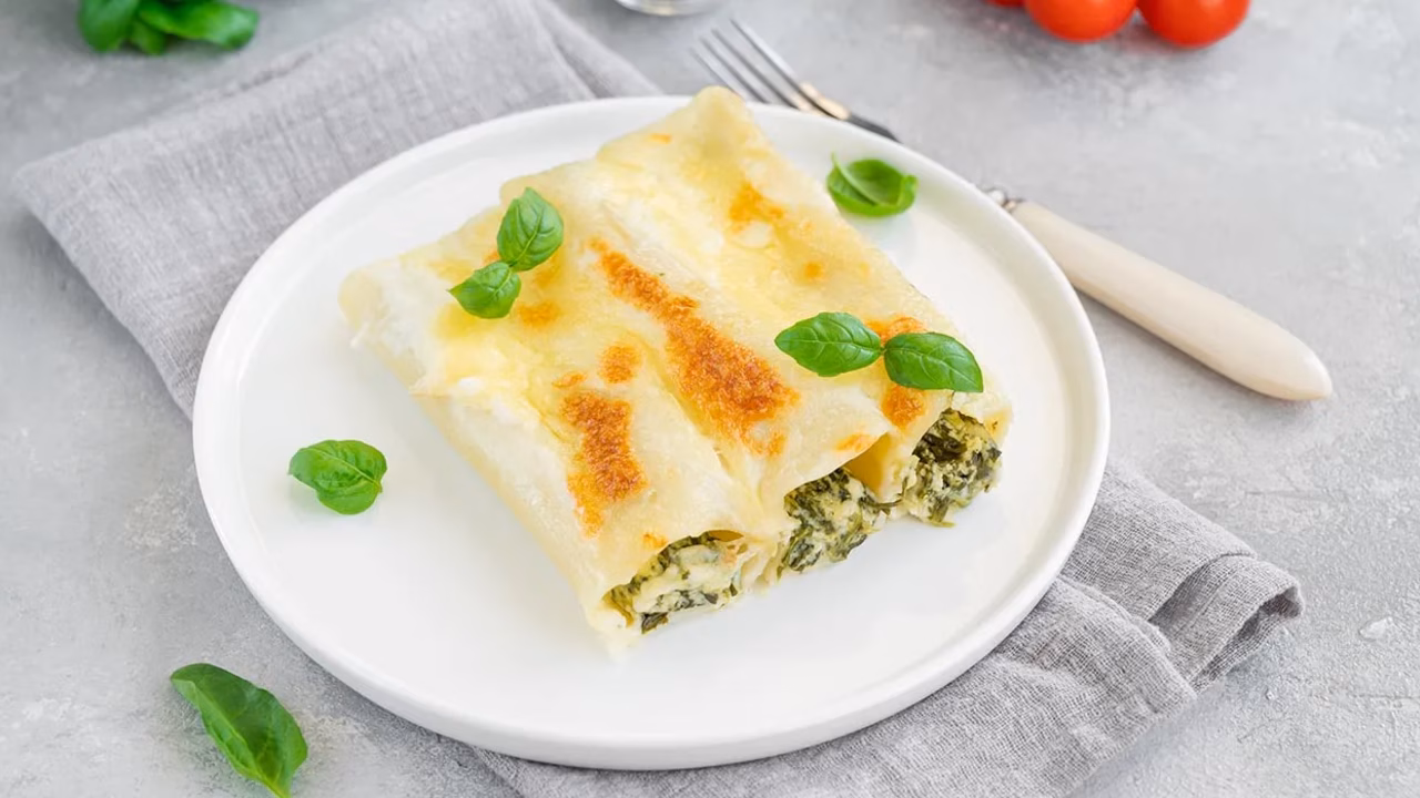 Cannelloni ze szpinakiem i ricottą
