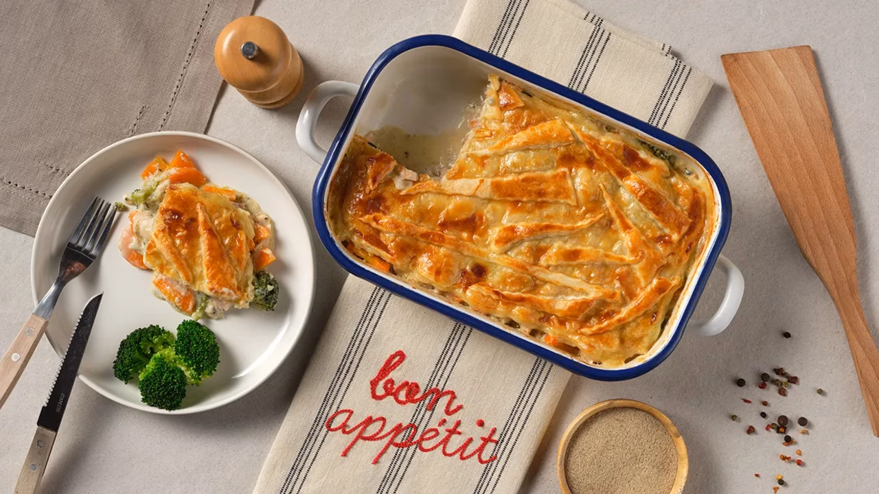 Blanquette zapiekane pod ciastem francuskim