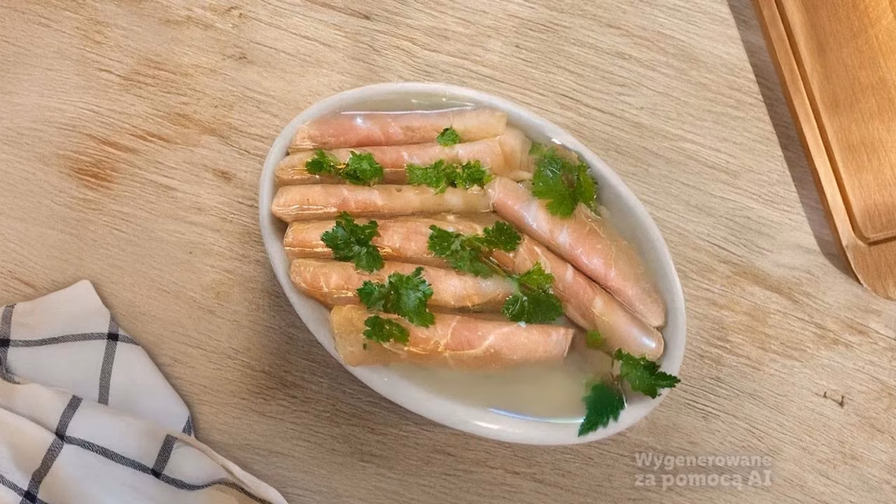 Szynka w galarecie — przepis na roladki z szynki z jajkiem