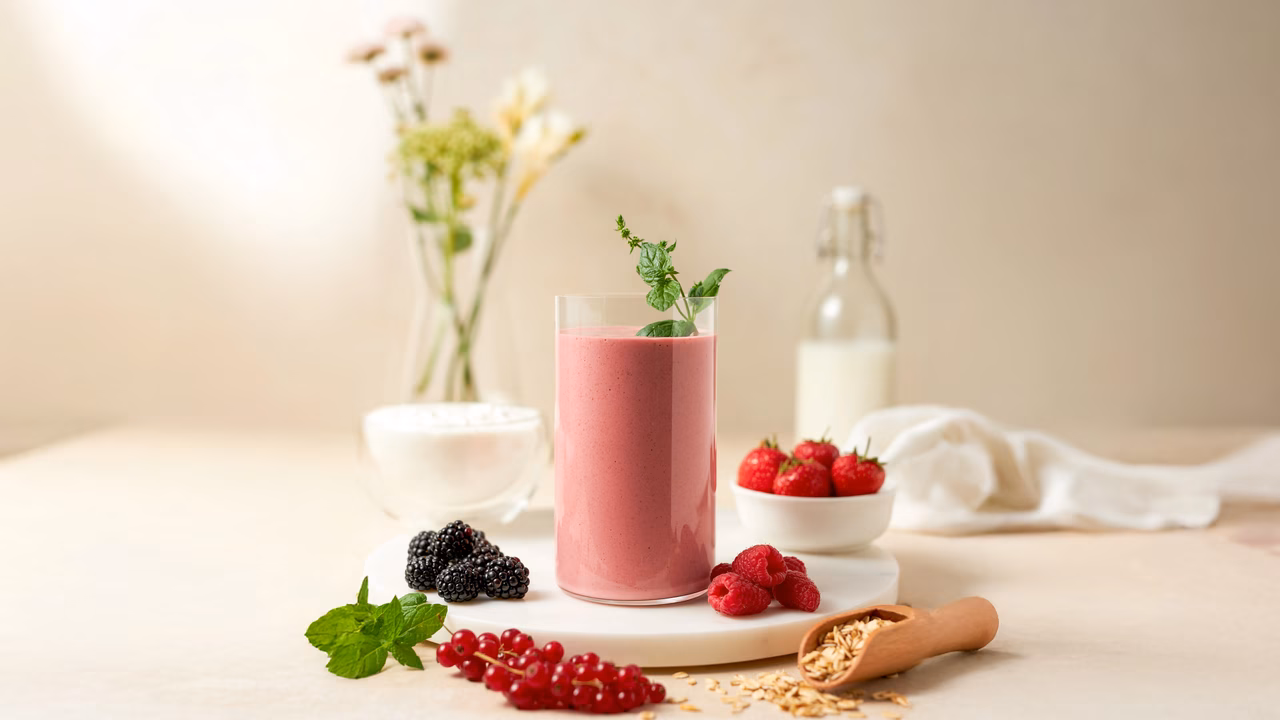 Proteinowy koktajl z serka wiejskiego
