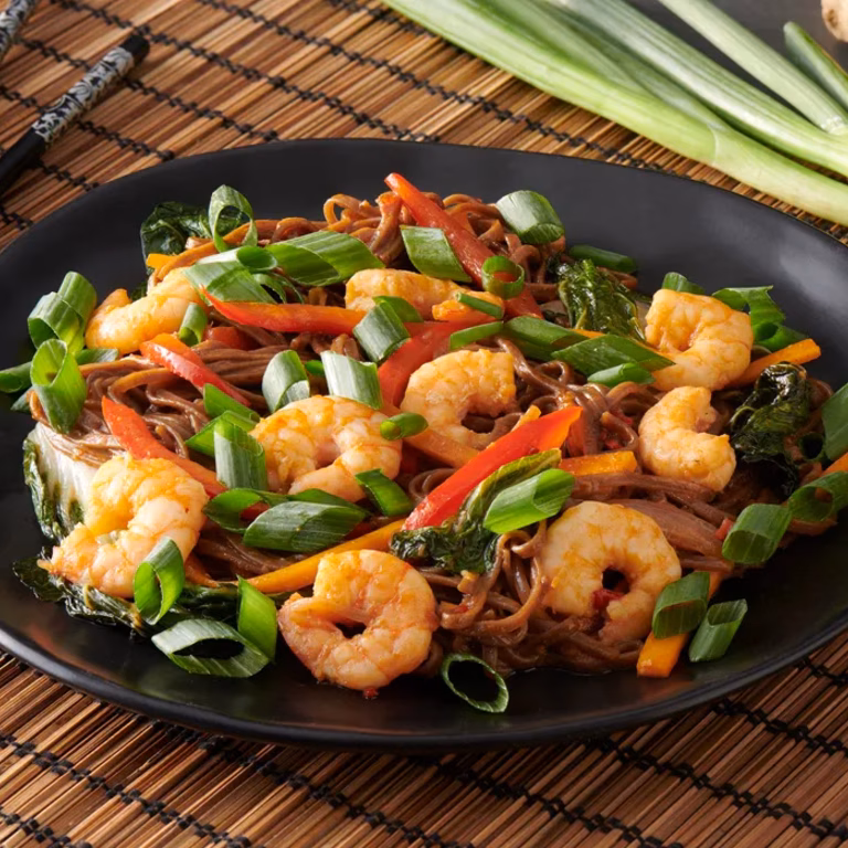 Yakisoba z krewetkami