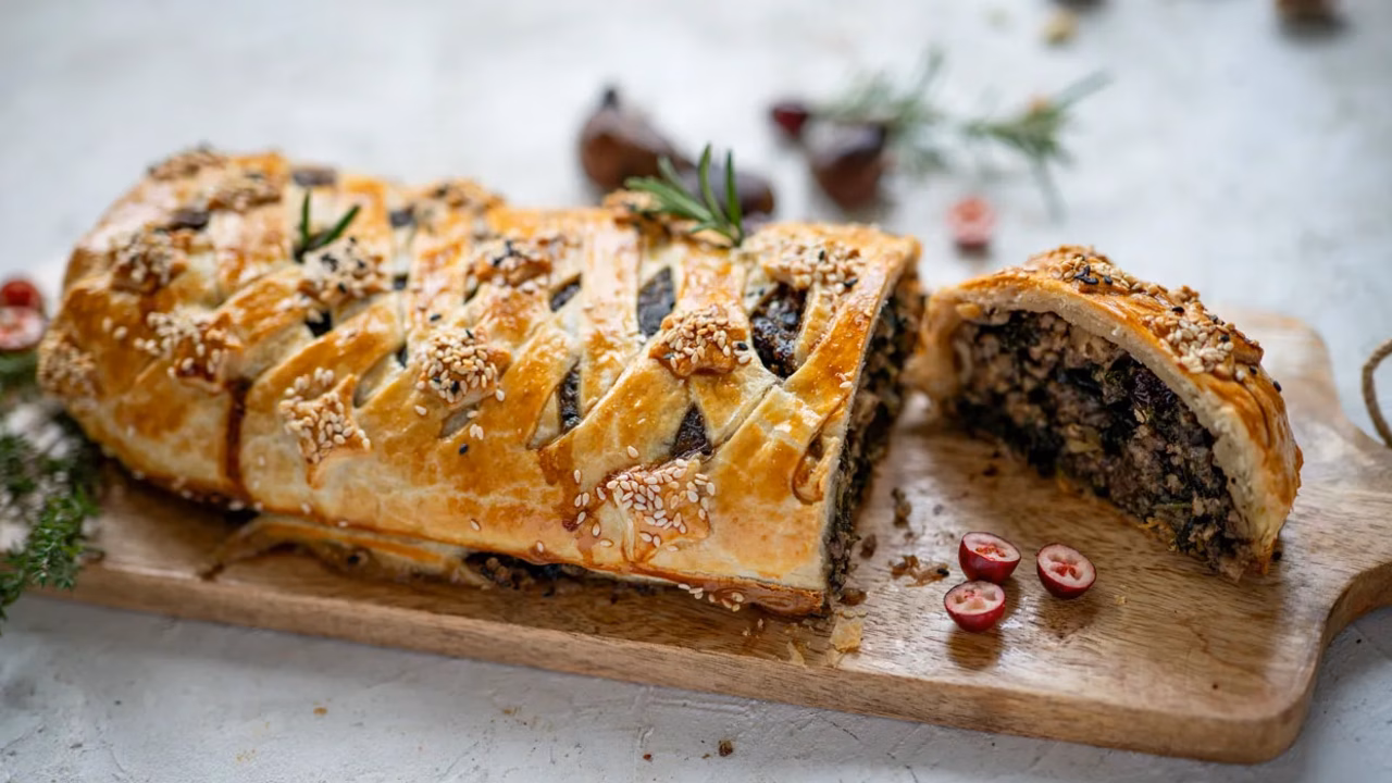 Wegański wellington z kasztanami