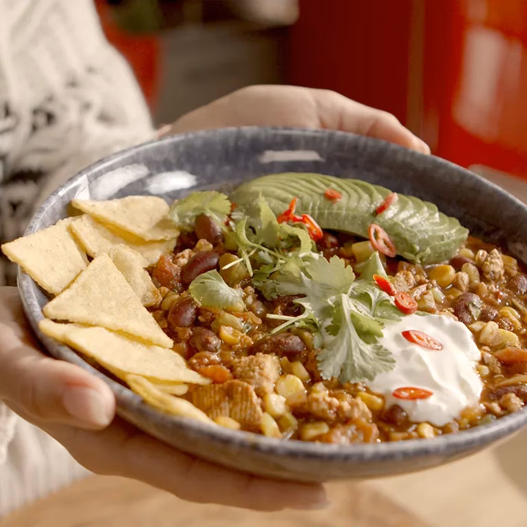 Chili sin carne con tofu