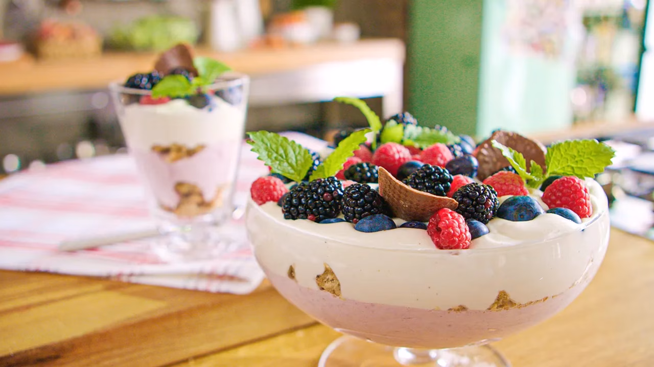 Pudding sernikowy z owocami