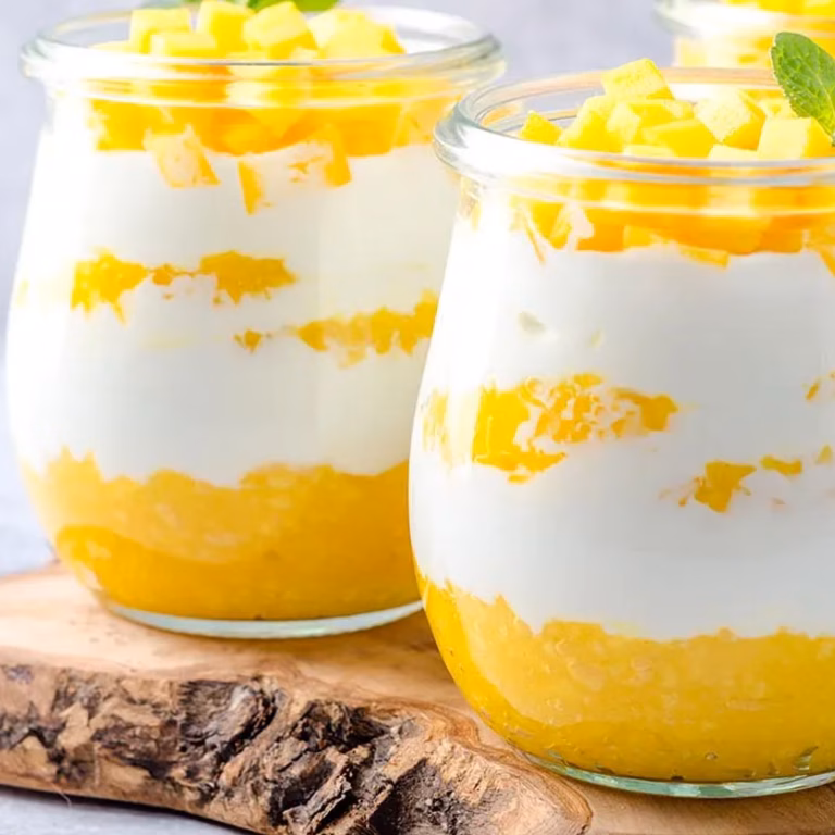 Deser z mango i jogurtem greckim