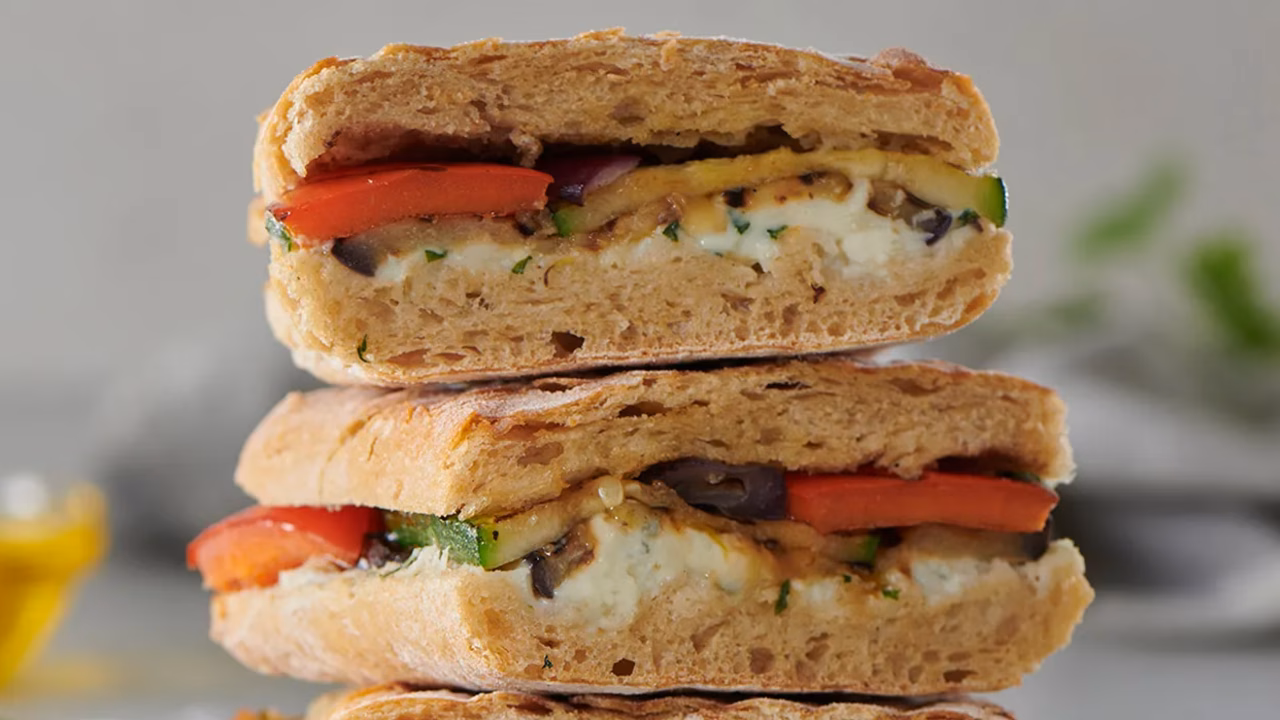 Panini z grillowanymi warzywami
