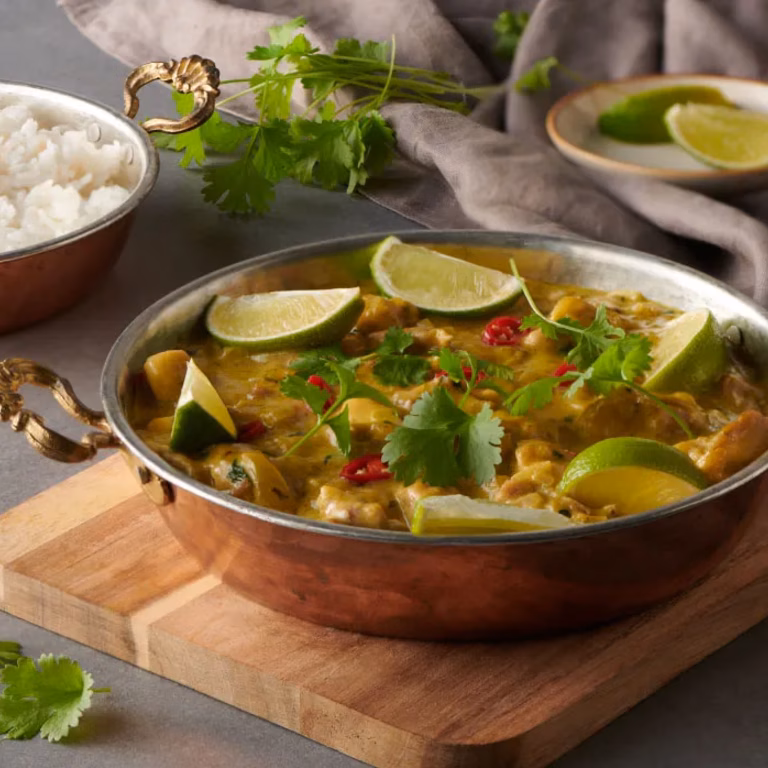 Kurczak w sosie curry z mango