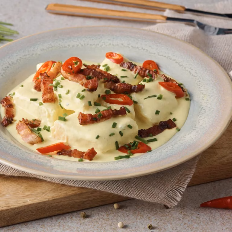 Leniwe w sosie à la carbonara