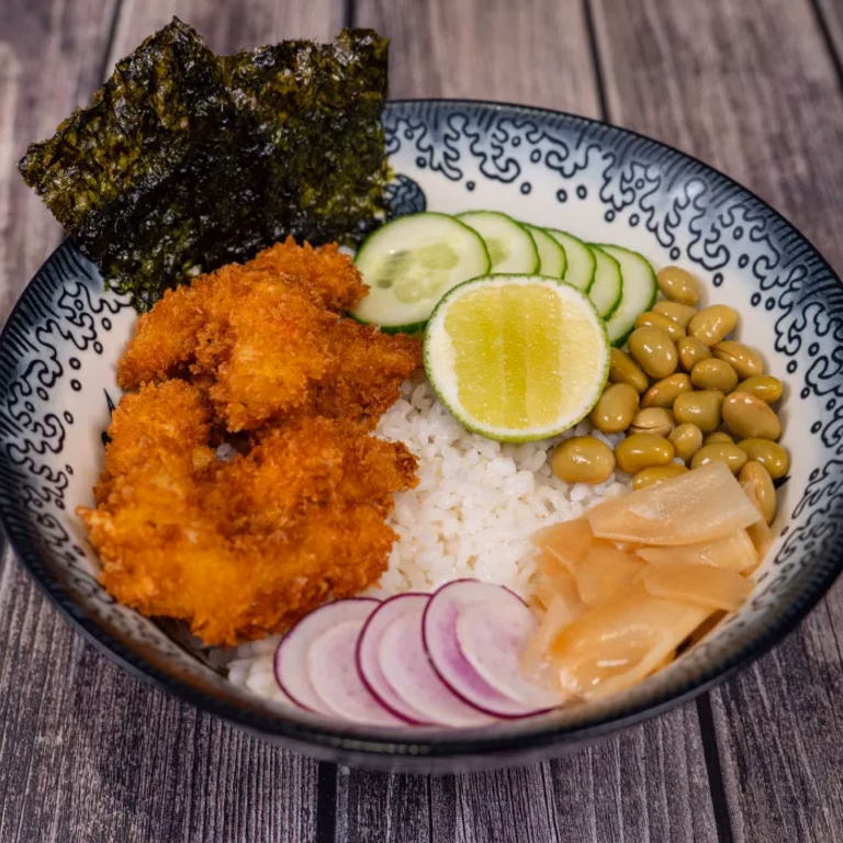 Donburi z krewetkami