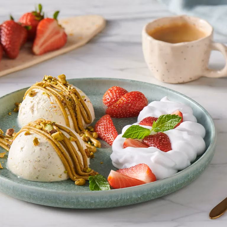 Pistacjowe semifreddo z ricottą