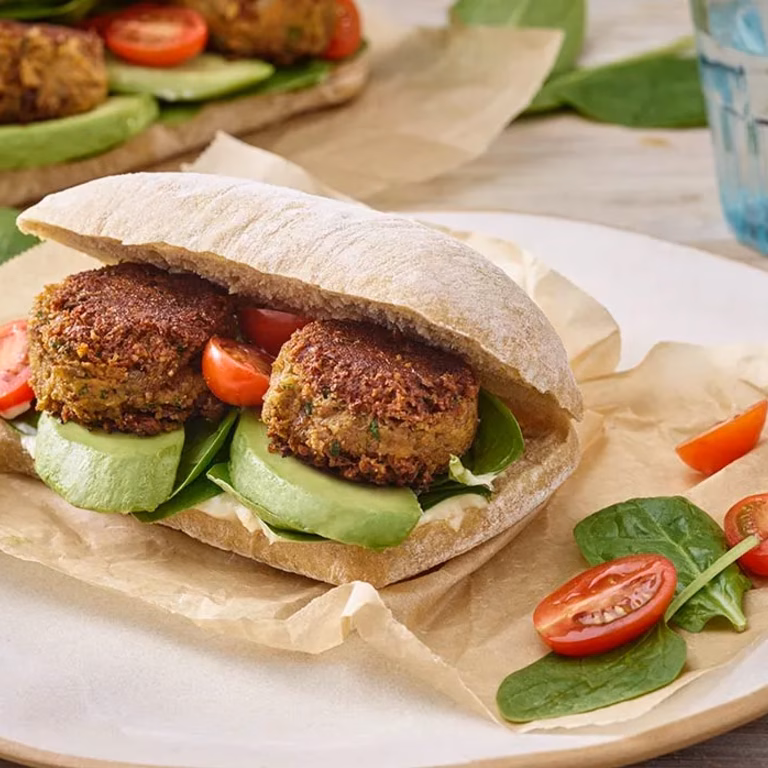 Ciabatta z wegańskimi klopsikami