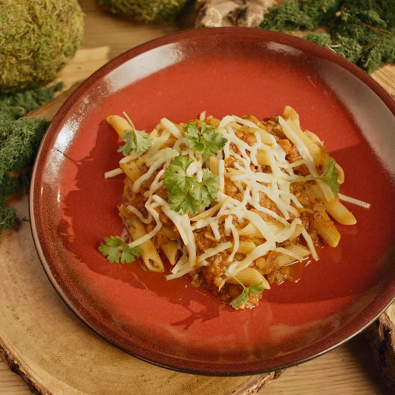 Makaron z sosem grzybowym à la boloński