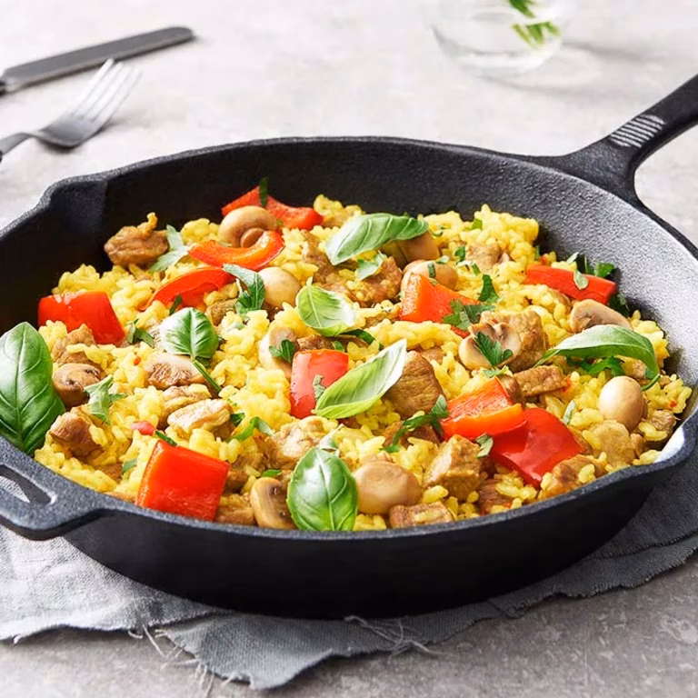 Paella z karkówką
