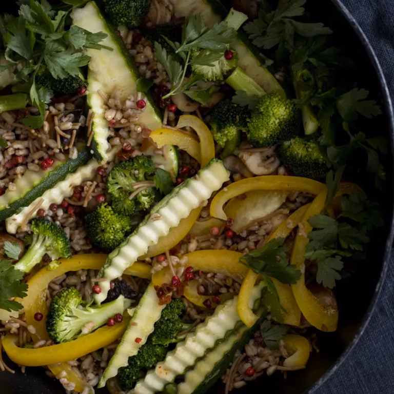 Stir-fry z kaszą