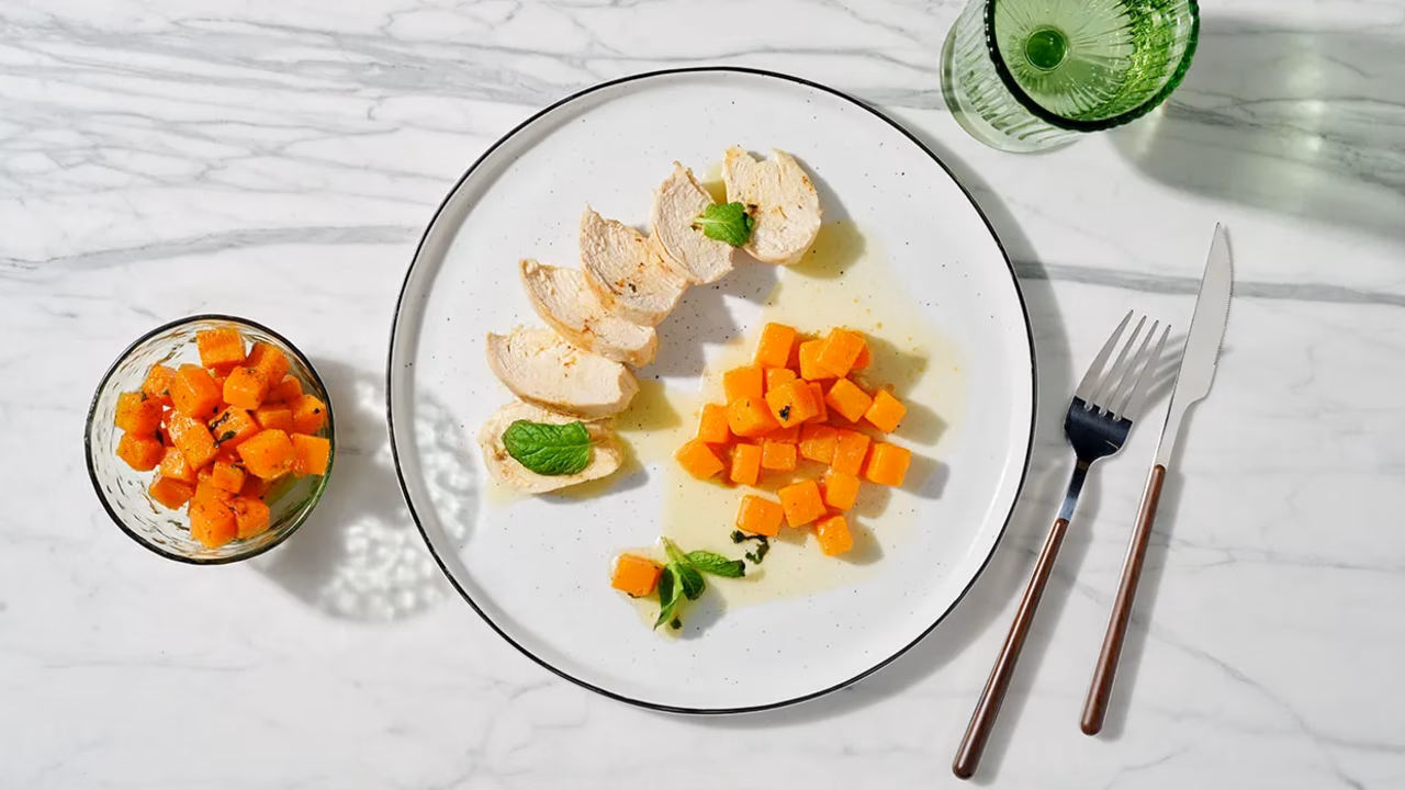 Soczysty kurczak z dynią sous vide