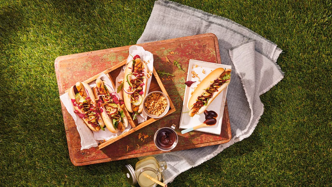 Wegetariańskie hot dogi