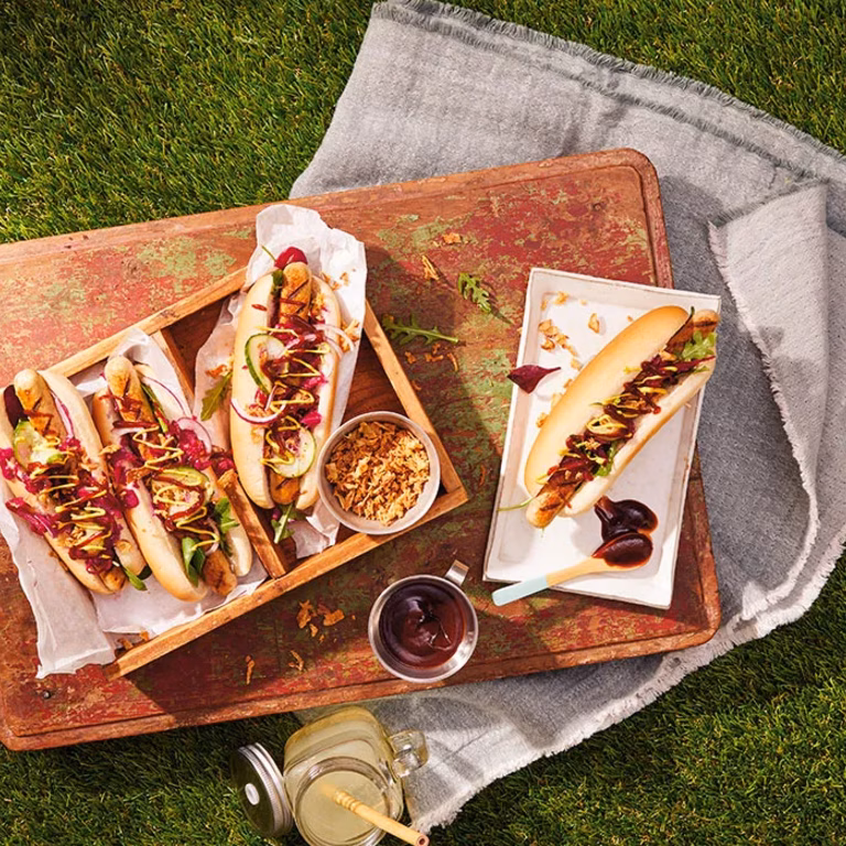 Wegetariańskie hot dogi