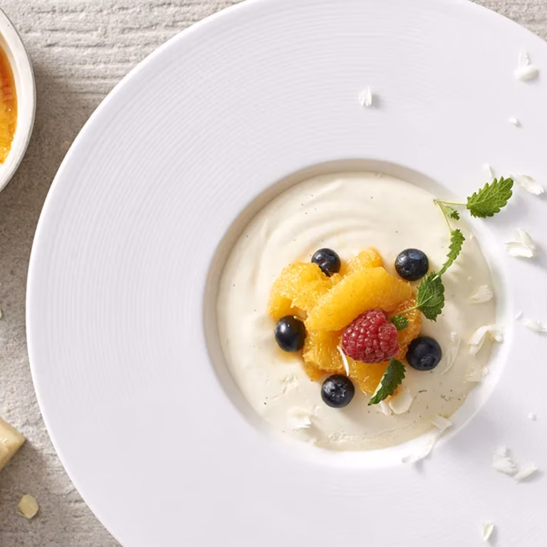Panna cotta z karmelizowanymi pomarańczami