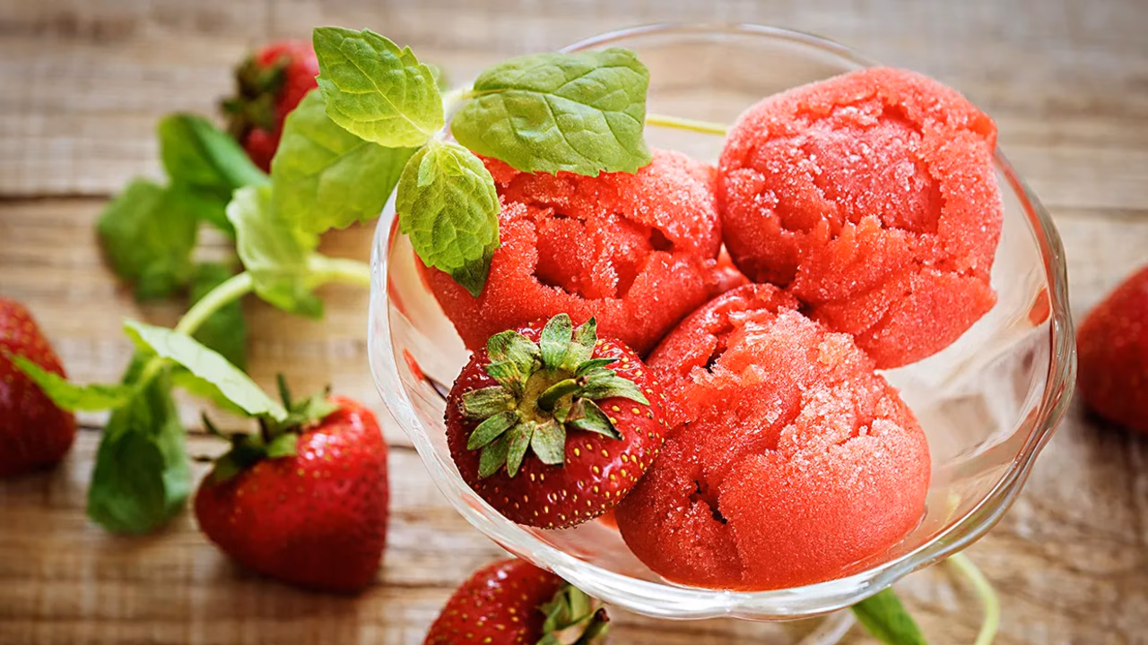 Lody truskawkowo-miętowe