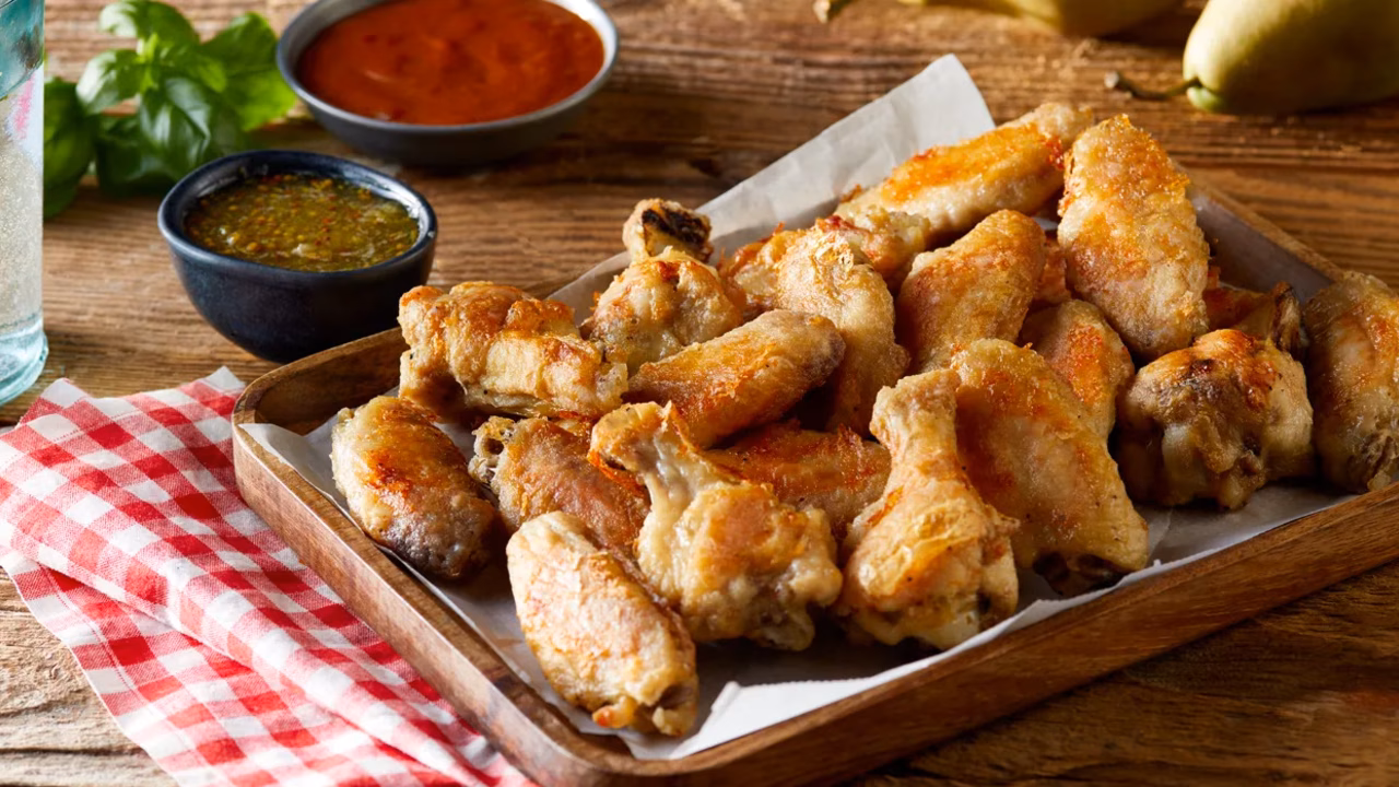 Skrzydełka w stylu amerykańskim (buffalo wings) z sosem miodowo-musztardowym
