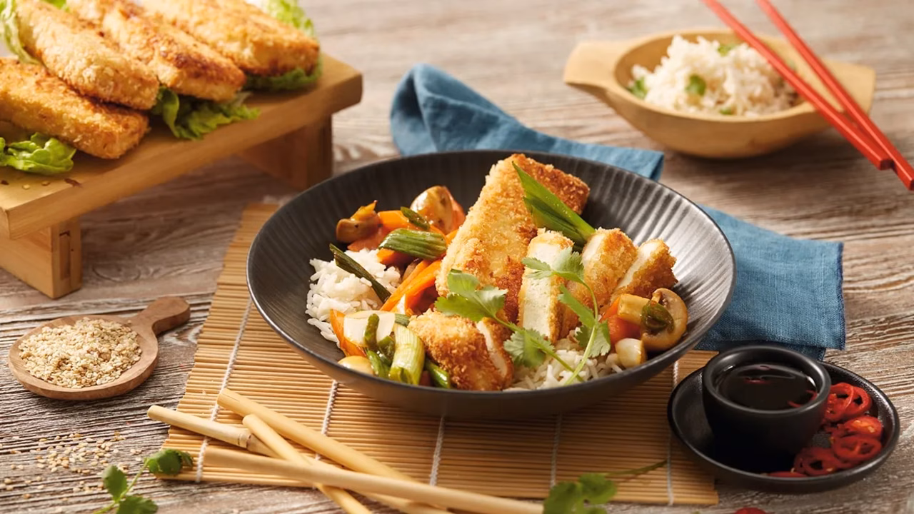 Chrupiące tofu w stylu japońskim