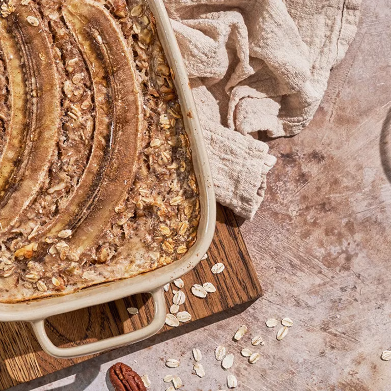 Pieczona owsianka z bananem