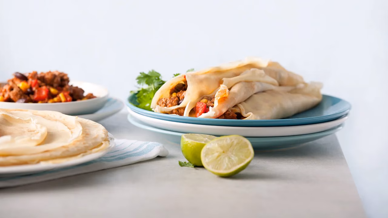 Los burritos, czyli tortilla z mięsno-warzywnym farszem
