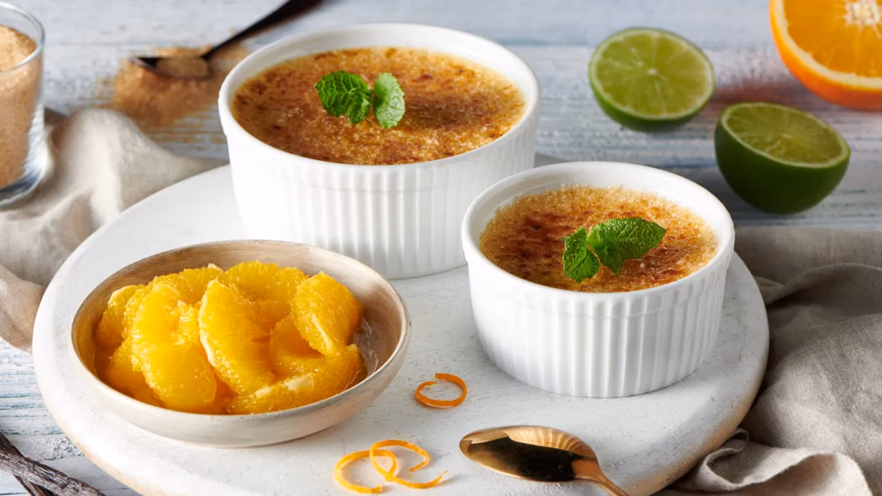 Crème brûlée z karmelizowaną pomarańczą