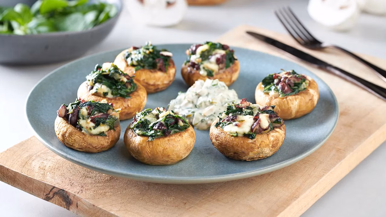Faszerowane pieczarki z sosem tatarskim