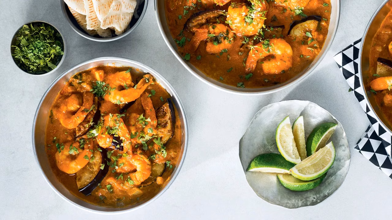 Krewetki w czerwonym curry