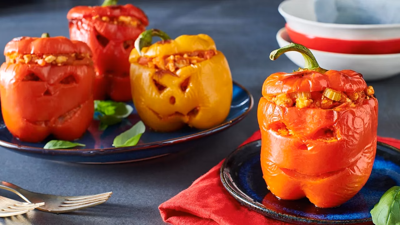 Faszerowane papryki na Halloween