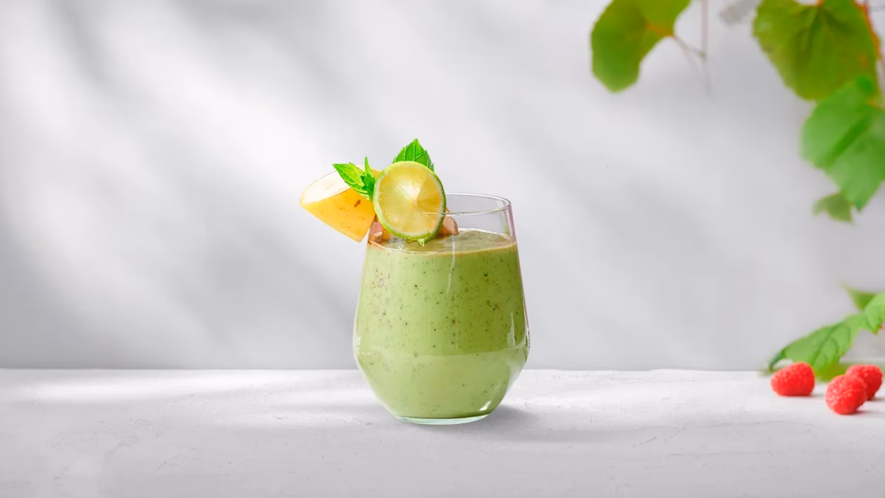 Zielony shake z bananem, szpinakiem i awokado