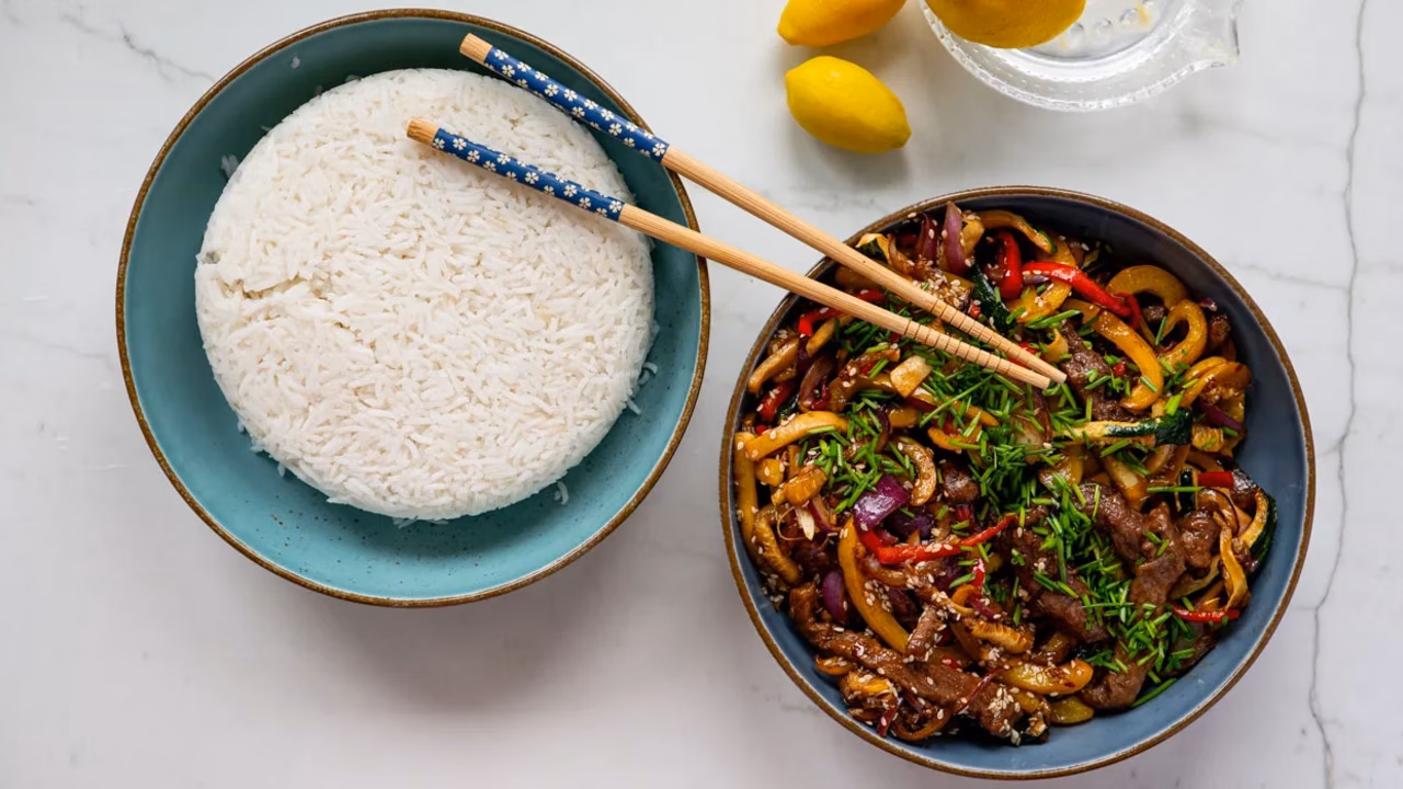 Wołowina stir-fry z warzywami z airfryera