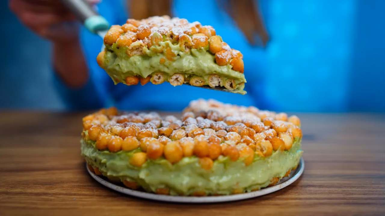 Pistacjowa karpatka bez pieczenia