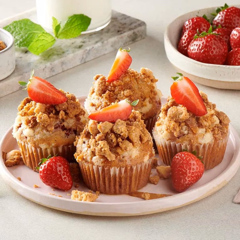 Muffiny z truskawkami bez dodatku cukru