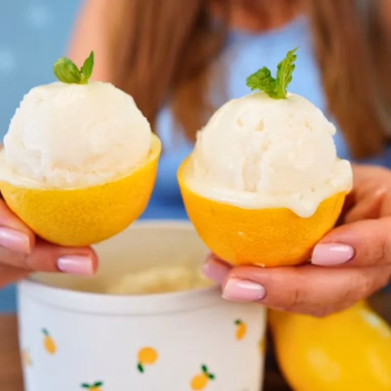 Sorbet cytrynowy z 3 składników