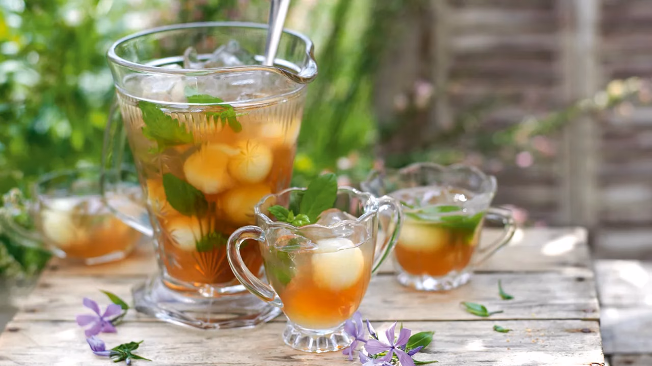 Mrożona herbata z melonem i miętą