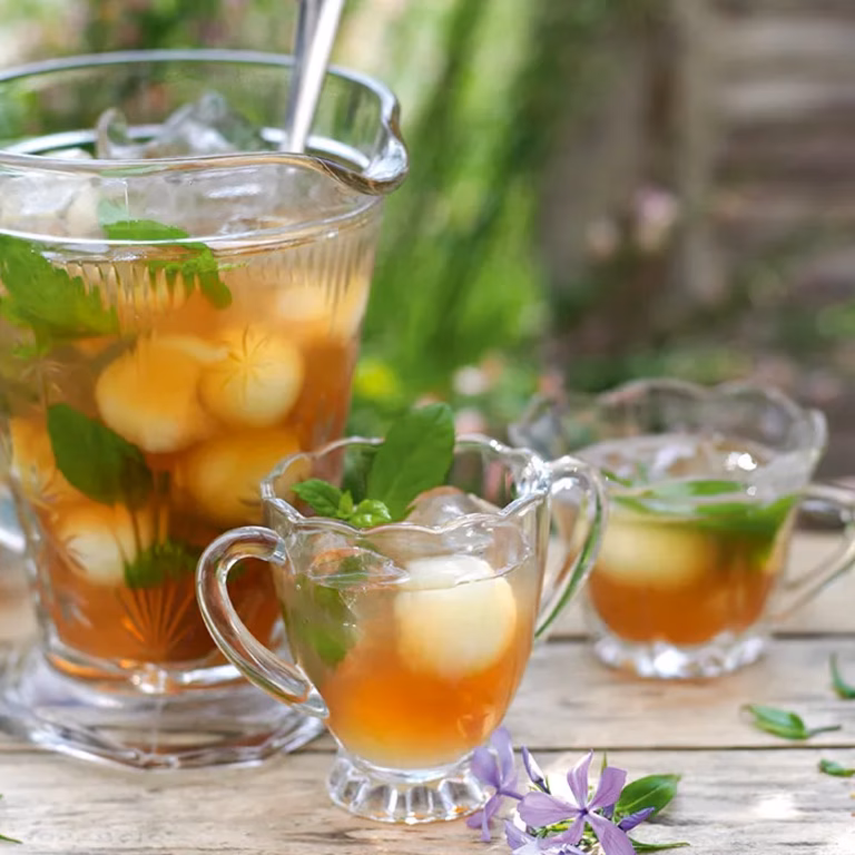 Mrożona herbata z melonem i miętą