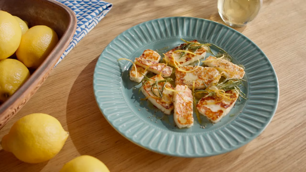 Ser halloumi z glazurą miodowo-cytrynową