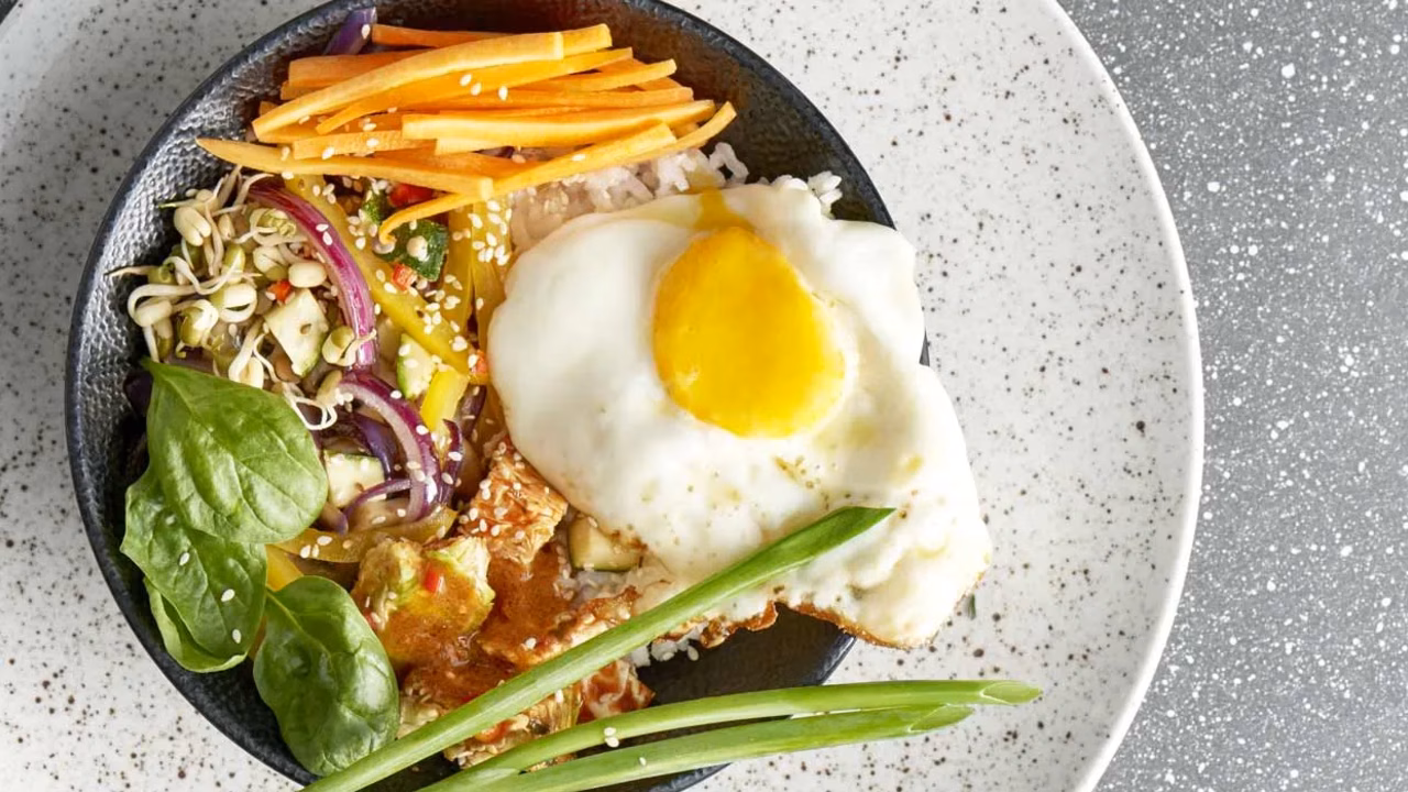 Wegetariański bibimbap