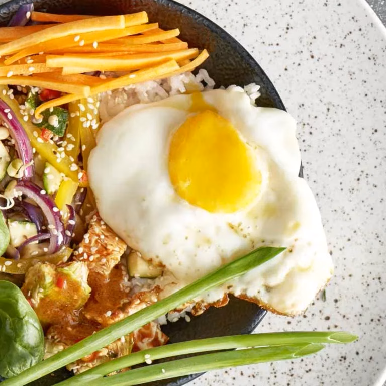 Wegetariański bibimbap