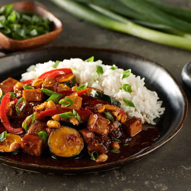 Kung pao z tofu i boczniakami