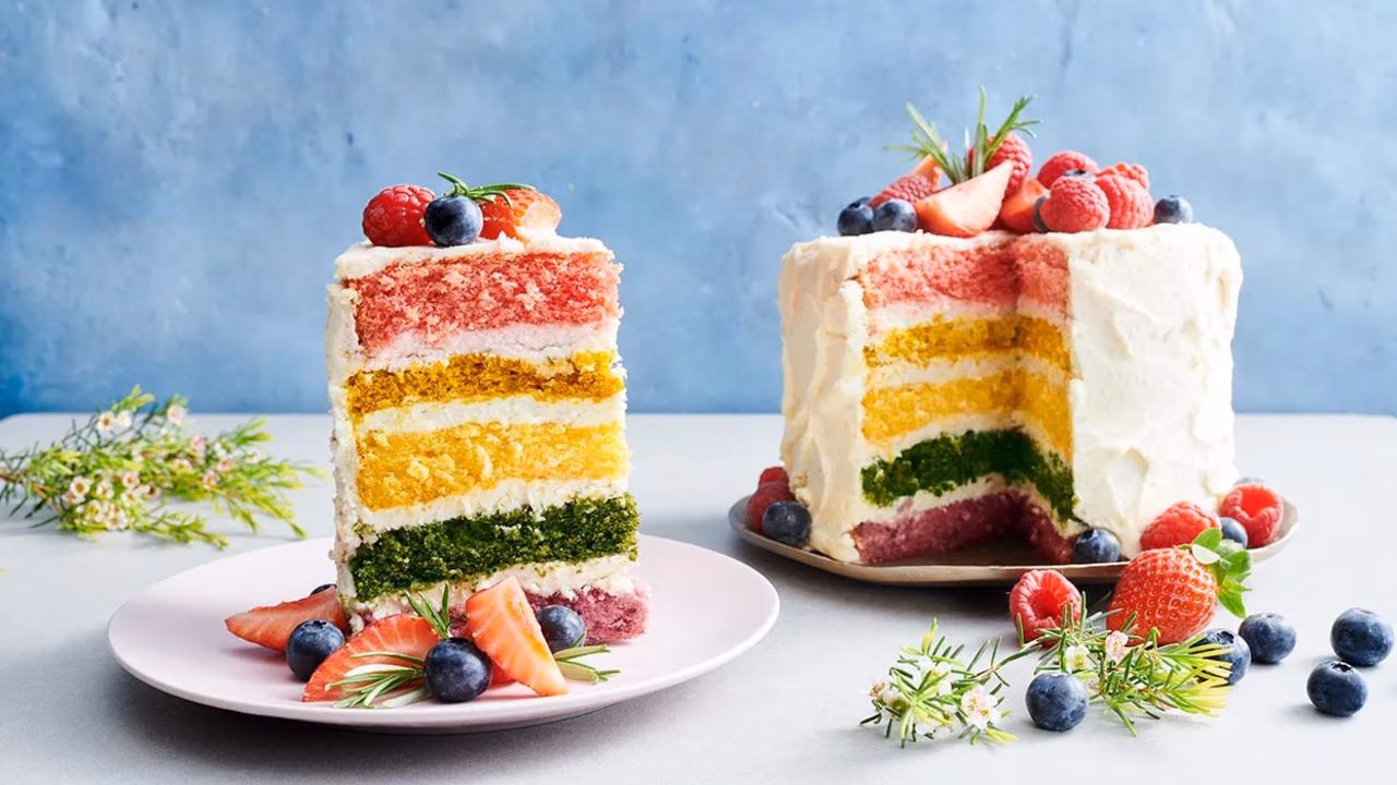 Tęczowy tort