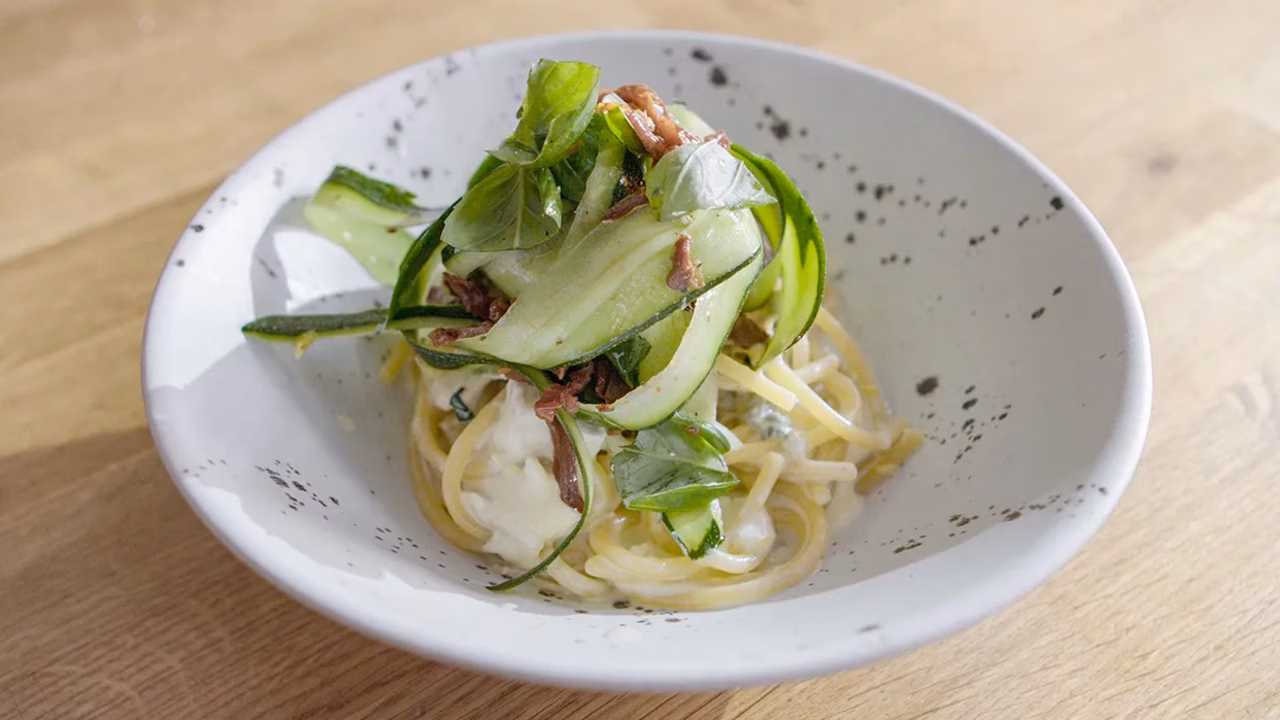 Makaron z sosem blue cheese