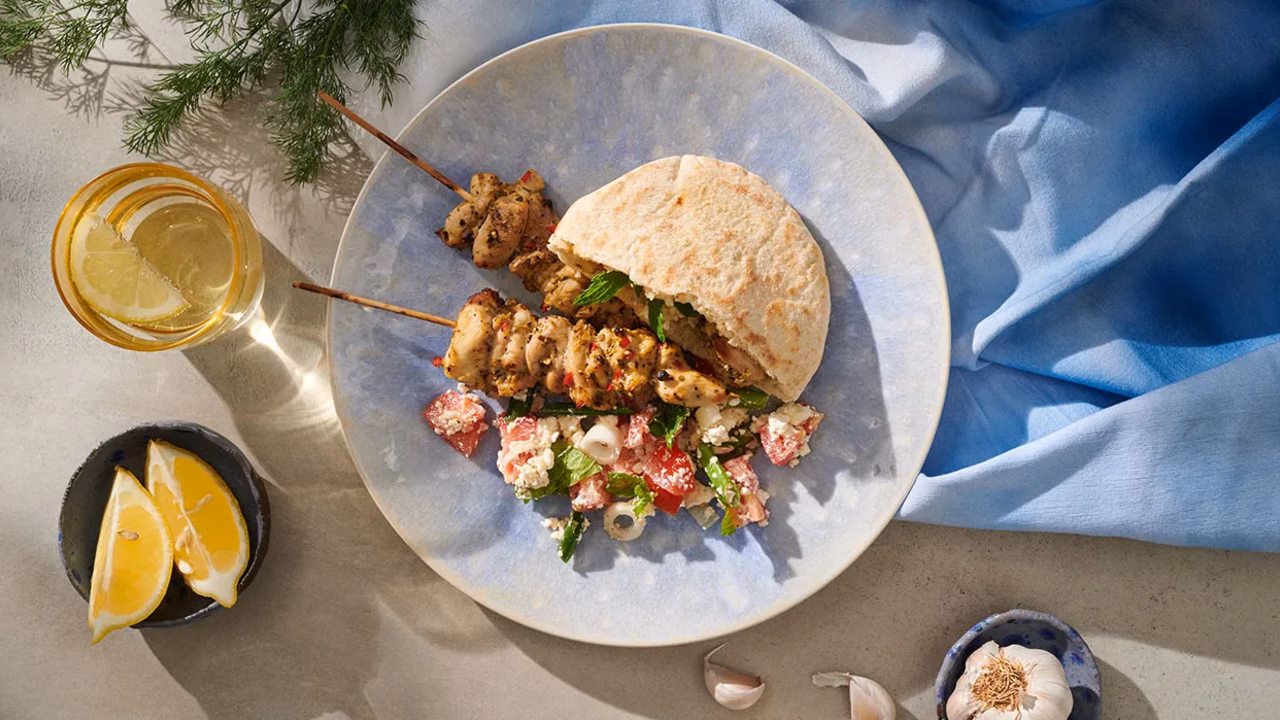 Greckie souvlaki z grilla