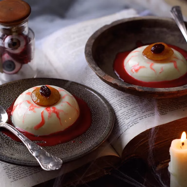 Halloweenowa panna cotta