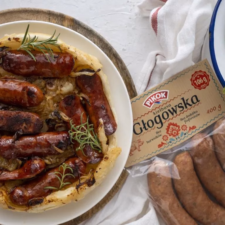 Odwrócona tarta z kiełbasą